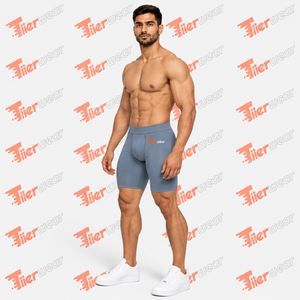 Short de Compression Respirant pour Homme de Grande Taille Confort Ceinture Élastique Motif Solide Dentelle Personnalisable Nouveau Produit en Gros - Product Image 2