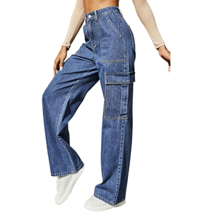 กางเกงยีนส์เดนิมสีดำเอวสูงทรงหลวมสำหรับผู้หญิงจาก DARSA IMPEX แบบ 6 กระเป๋า ผ้ามีความยืดหยุ่นสูง เป็นมิตรต่อสิ่งแวดล้อม ทนทาน - Product Image 4