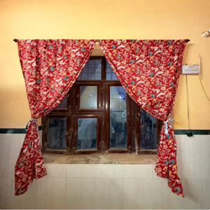 Panneau de rideau en coton botanique avec motif imprimé bohème pour la décoration intérieure du salon et de la chambre - Product Image 2