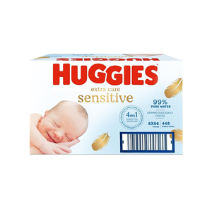 Toallitas Desechables para Bebés, Clínicamente Probadas, Huggies Extra Care, Sensibles y Seguras para Piel Sensible - Product Image 1