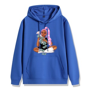 Sweat-shirt à capuche oversize en coton épais pour femme, broderie de logo personnalisée, sweat-shirt et hoodies d'hiver pour femme - Product Image 2