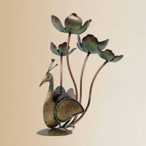 Support de bougie multi-coupelles en forme de paon et de lotus, très demandé, pour créer une ambiance chaleureuse dans les cafés de style boutique et la maison - Product Image 5