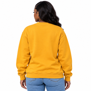 เสื้อสเวตเชิ้ตคอกลมสีเหลืองทอง Sigma Gamma Rho พร้อมตัวอักษรชมพู 1922 Sorority แขนยาว - Product Image 2