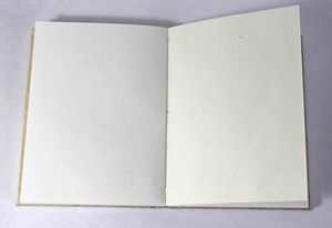 Cream Color Antique Finish Paper With Antique Scripts Stamps And Symbols Printed On The Paper As Hardcover Notebook - Product Image 4