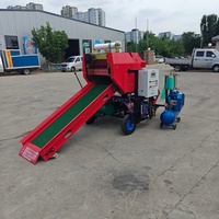 Machine à ensiler et à emballer les balles de foin, structure compacte, utilisation facile pour le conditionnement et l'emballage des balles de foin en ferme