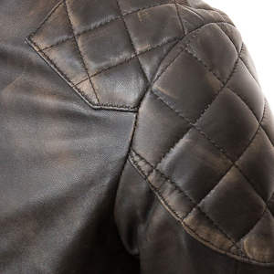 Veste en cuir décontractée classique inspirée des tendances du style américain, imperméable, pour homme, avec option de logo sur le devant - Product Image 5