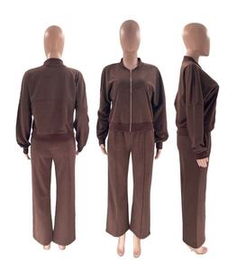 Conjunto Deportivo de Invierno para Mujer, Talla Grande, Color Sólido, 100% Algodón, Sudadera con Capucha y Pantalones Jogger de Dos Piezas - Product Image 6