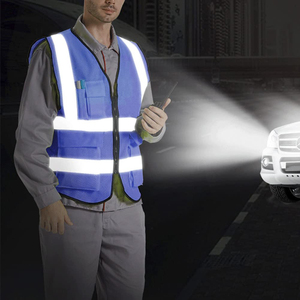 Safety Vest High Visibility Reflective Strips For Enhanced Site Security <b>Construction</b> Project Management Uniform Apparel - Product Image 4