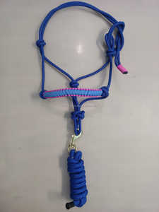 Sports de plein air équestre PP corde cheval licou avec plomb entièrement personnalisé qualité cuir cheval licous léger avec plomb - Product Image 2