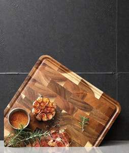 Planche à découper rectangulaire en bois pour la cuisine - Non toxique, facile à nettoyer, passe au lave-vaisselle, épaisseur 1,3 cm - Product Image 4