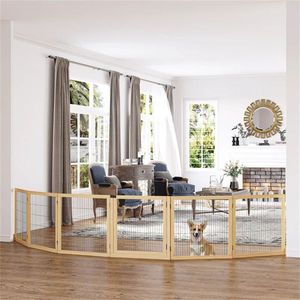 170\" L Wooden Pet Door Best Dog Door for Easy Access Pet Gates & Pens - Product Image 1