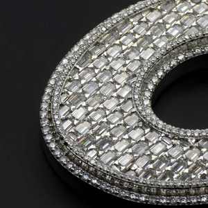 <b>Iced</b> Out Moissanite <b>Ring</b> Oval Cut Bridal Jewelry Double Row Sparkling Band for Women Party Wear - Product Image 4