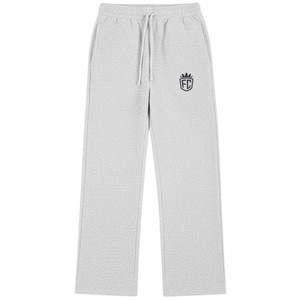 Knit Jogger <b>Pants</b> Grey Marl Casual Sweatpants Elastic Waist Lounge Wear Soft Knit Trousers Relaxed Fit for Men Women - Product Image 1
