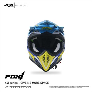 El casco JPX Fox1 Motif X 41 Supermoto Cross ofrece una protección superior y un estilo audaz para la mejor experiencia de motocross. - Product Image 1