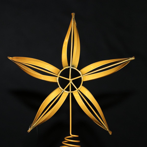 Nouvelles lumières décoratives pour le sommet du sapin de Noël, étoiles lumineuses, fournitures décoratives, art en fer métallique, style européen et américain - Product Image 3