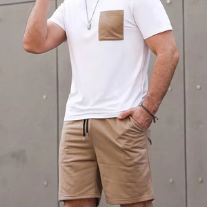 Nouvelle Collection 2026 – Ensemble d'été personnalisé respirant pour homme : T-shirt à manches courtes et short tendance, style décontracté urbain - Product Image 5
