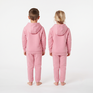 Conjunto deportivo de dos piezas para niños, con capucha y pantalones de forro polar, personalizado con impresión a medida, ropa deportiva informal para niños. - Product Image 2