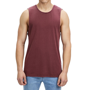 Débardeur carré respirant en coton et élasthanne tricoté sur mesure pour homme, fabriqué au Pakistan, idéal pour l'entraînement en salle de sport - Product Image 1
