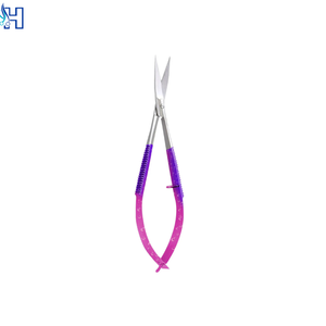 Ciseaux à ressort incurvés en acier inoxydable, manche en acier, outil de manucure de précision pour cuticules, lame aiguisée, ciseaux à cheveux - Product Image 1