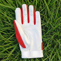 Guantes de Béisbol de Cuero de Primera Calidad, Dedos Completos, Cierre de Gancho y Bucle, Alto Rendimiento, Agarre Superior, Cómodos para Deportes