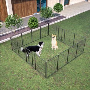 Box per animali domestici portatile da esterno per cani grandi/medi/piccoli 40 \ "stenella per cani altezza penna per esercizio per martelli finitura 16 pannelli cane - Product Image 3
