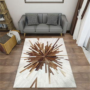 Tapis en cuir moderne de taille personnalisée de qualité supérieure Tapis en fourrure de vachette confort luxueux Ensembles de tapis faits à la main OEM pour le salon - Product Image 6