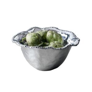 Ensaladera Decorativa de Aluminio, Pulido Brillante, Ecológica, Libre de BPA, Diseño Artesanal, Tazón de Metal para Servir Alimentos, Decoración del Hogar - Product Image 1