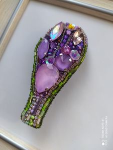 MD HANDICRAFTS MD-9730 Artisan Fox Swan Embroidery Beaded Brooch <b>Pin</b>-Nature Inspired Luxury Fashion Unisex Wedding Jewelry Uttar - Product Image 6