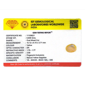 Handcrafted 3.05 Carat Oval Cut Yellow Sapphire Loose Gemstone for Fine Jewelry - Product Image 4
