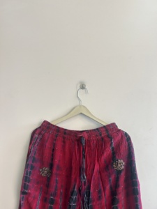 Bohemian Tie Dye <b>Harem</b> Pants Women High Waist Elastic Loose Full Length Chiffon Embroidery Summer Wear - Product Image 4
