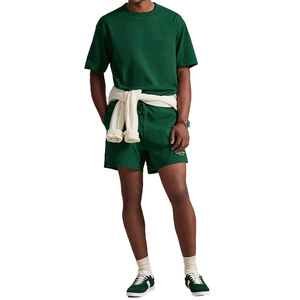 Shorts graphiques en jersey respirant à logo avant, coupe décontractée, pour hommes, style universitaire, personnalisables OEM, vêtements de sport rétro, bas de tenue mode été - Product Image 5