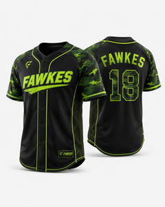 Fawkes Maillot de baseball pour homme, imprimé camouflage, manches courtes, évacuant l'humidité, respirant, coupe régulière, vêtements de sport toutes saisons - Product Image 3