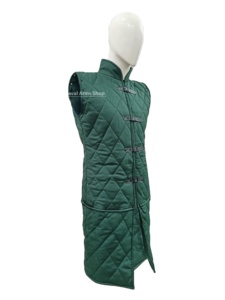 Handmade High Quality <b>Vintage</b> Medieval Gambeson <b>Denim</b> Quilted Windproof Anti-Bacterial Cotton Padded Front Unisex Winter <b>Jacket</b> - Product Image 2