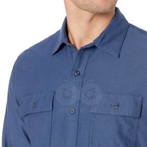 เสื้อเชิ้ตผู้ชายลำลอง ทนทาน แห้งเร็ว น้ำหนักเบา สวมใส่สบาย ผลิตจากผ้าฝ้าย 100% ระบายอากาศได้ดี เป็นมิตรกับสิ่งแวดล้อม แขนยาว - Product Image 5