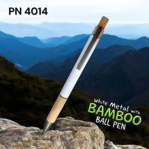 Stylo bille promotionnel de luxe en bambou, fin et écologique, avec logo personnalisé, stylo de signature haut de gamme pour entreprises - Product Image 3