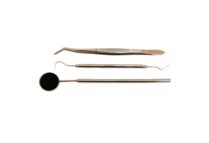 Ensemble d'instruments dentaires : Miroir buccal, sonde exploratrice, pince de Collège, en acier inoxydable, avec poignée ergonomique manuelle, pour examen et diagnostic buccal - Product Image 3