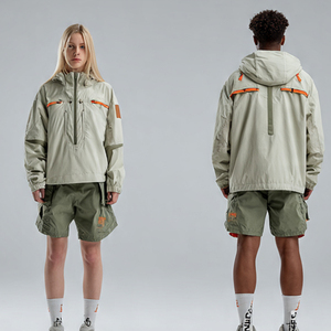 Ensemble imperméable homme femme, veste coupe-vent et short pour randonnée, camping, deux pièces unisexe - Product Image 2