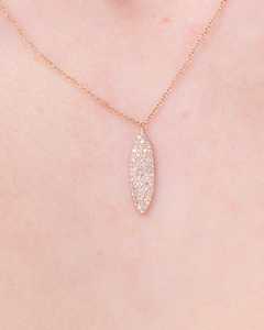 <b>Rose</b> <b>Gold</b> Marquise Shape Lab Grown Diamond <b>Pendant</b> <b>Necklace</b> - Product Image 1