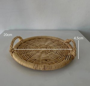 Bandeja de Servir de Ratán Tejida a Mano de Alta Calidad, Elegante y Natural, para Decoración del Hogar y Cocina, Organizador de Almacenamiento - Product Image 2