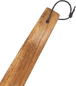 Chausse-pied en bois naturel à long manche, aide à l'enfilage des chaussures avec boucle de suspension pour la maison, l'hôtel et l'usage quotidien - Product Image 3