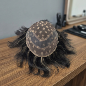 Toupee de Encaje Taz Hair Bangladesh, Cabello Remy Indio, 130% de Densidad, Ondas Sueltas, Diseño Central, 100% Atado a Mano, Nudos Invisibles, 40-80g - Product Image 2