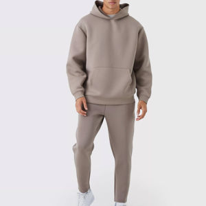 Nouvel article tendance : Survêtement personnalisé OEM en molleton de coton à capuche, grande taille, coupe ample, respirant, avec logo, pour l'hiver, idéal pour le jogging et la course à pied. - Product Image 1