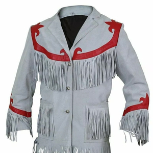 Original Cowhide Cowboy <b>Men's</b> <b>Suede</b> Leather <b>Jacket</b> Good Price Premium Quality Solid Color Leather <b>Jacket</b> - Product Image 2