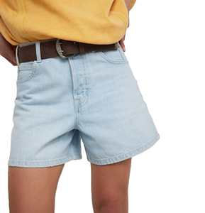 Shorts en jean vintage coupe bootcut pour femme, taille mi-haute, coupe régulière, séchage rapide, style décontracté et sexy pour club et soirée - Product Image 4