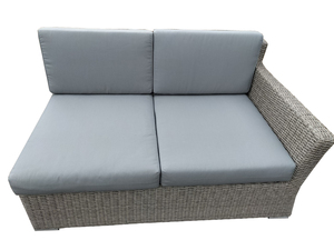 Conjunto de Sofás de Jardín de Mimbre para Exteriores con Cojines Blancos, Diseño Contemporáneo, Muebles de Mimbre de PE Impermeables para Patio - Product Image 5
