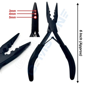 Kit d'outils professionnels en acier inoxydable pour l'installation d'extensions capillaires : Pince à micro-anneaux, Pince d'ouverture, Pince à cheveux, Boucle de maintien - Product Image 3