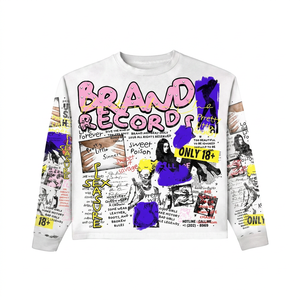 Long Sleeve T-Shirt <b>Men's</b> Street Style Printed Cotton Jersey O-Neck Regular Fit With Pattern Front Logo - Product Image 5