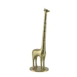 Giraffe Figurine Sculpture 36cm H X 8cm W X 16.5cm L Aluminum Handmade Modern Eco-Friendly Durable Tabletop Home Decor - Product Image 1