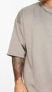 เสื้อยืดโอเวอร์ไซส์สไตล์วินเทจสำหรับฤดูร้อน ขายส่ง ผ้าคอตตอนหนา 100% เสื้อยืดผู้ชายทรงหลวมแบบใหม่ - Product Image 3