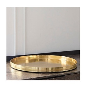 New Design Customized Stainless Steel <b>Silver</b> Gold Tray Metal Hotel Restaurant Tea <b>Coffee</b> Fruit Tray Serving Tray - Product Image 2
